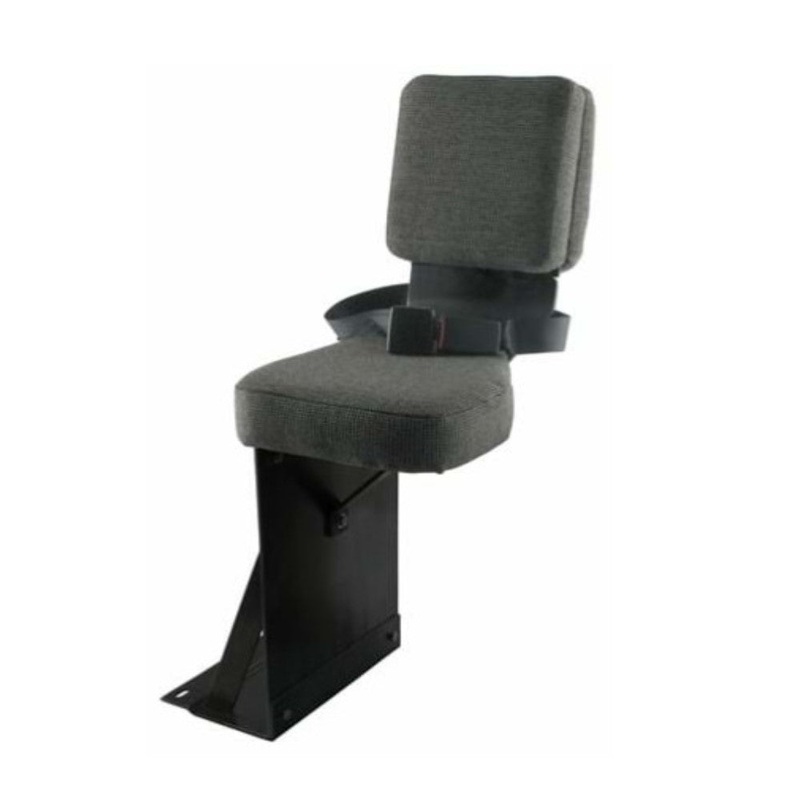 New Side Kick Seat, Gray Fabric, Fits Case IH Tractor Models 7150, 7210, 7220