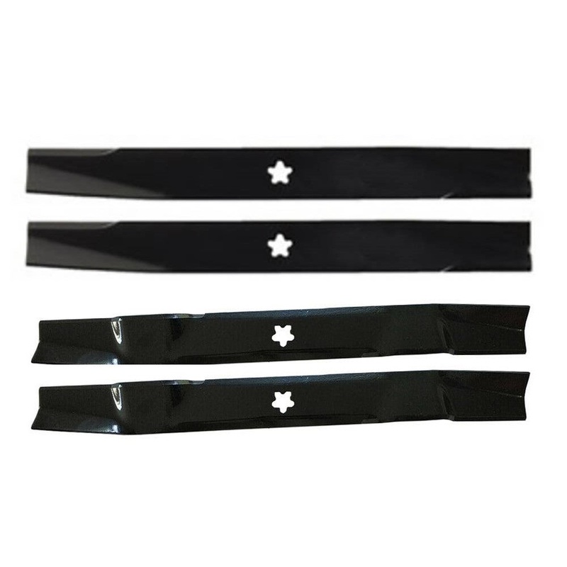 Set Of (2) New Replacement Heavy Duty Blades & Set Of 2 Mulching Blades
