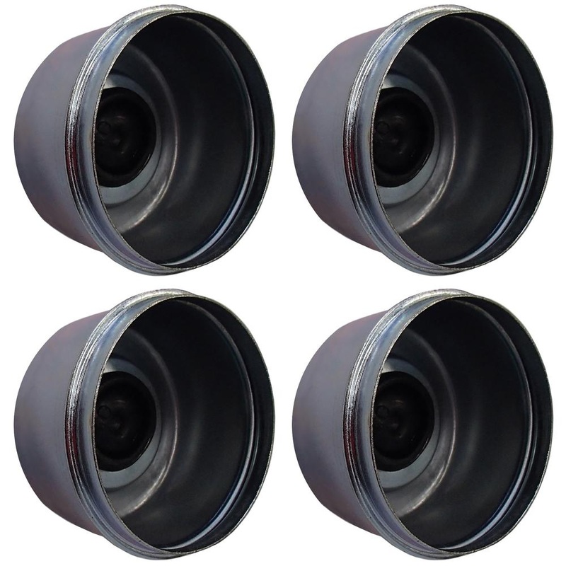 4 Trailer Axle Hub 2.72" EZ Lube Dust Cover Grease Cap w/Rubber Plug Fits Dexter
