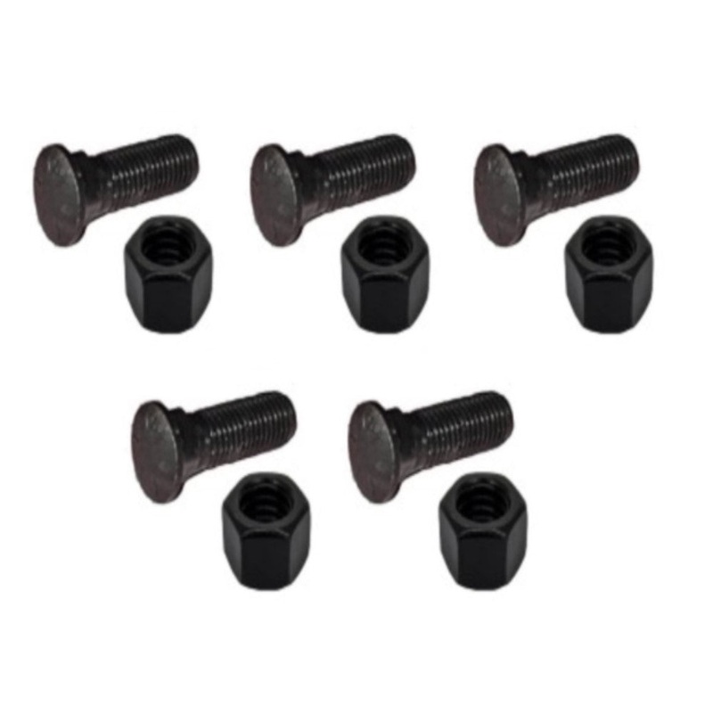 5 Plow Bolt & Nut for Blades / Cutting Edge 5/8-11x2 1/4 Grade 8 Dome Head