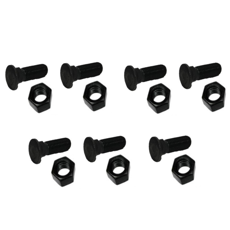 7 - Plow Bolt & Nut for Blades / Cutting Edge, 5/8-11x2 1/4 - Grade 8, Dome Head