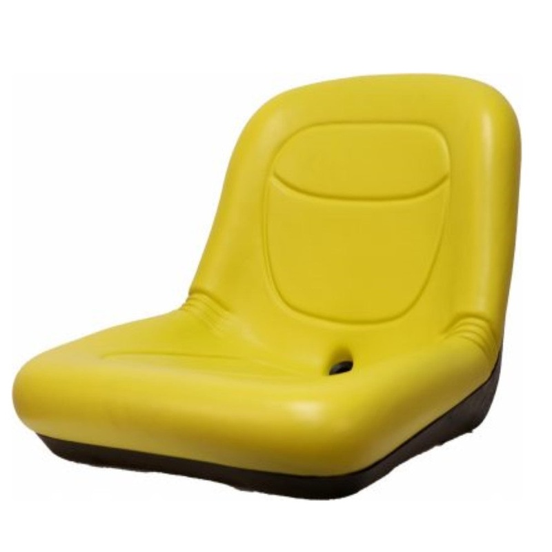 Yellow Low Back Seat for Lawn Mowers Tractors Utility Vehicles Heavy Duty Vinyl