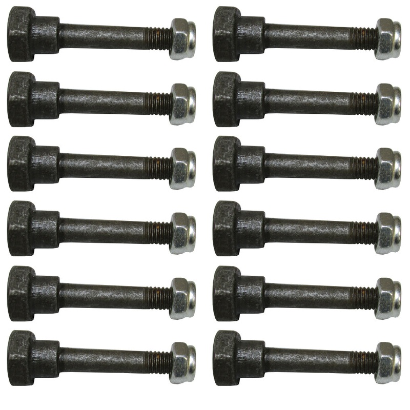 (12) Snow Thrower Shear Pins w/ Nuts Fits Honda 90102-732-010 90114-SA0-00