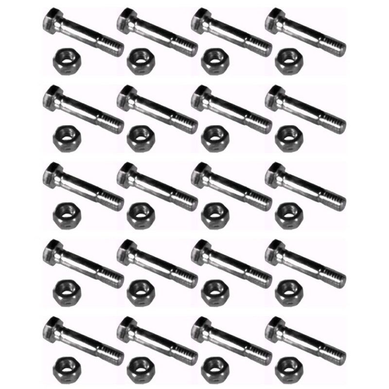 (20) Shear Pins & Bolts Fits Craftsman 88289 Fits Rotary 8627 Fits Stens 780-043
