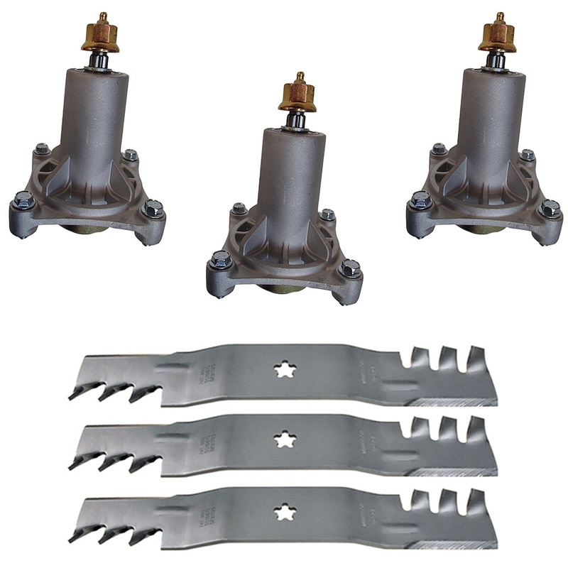 532192870 One (1) Replacement 54" Deck Kit Includes (3) Blades & (3) Spindles