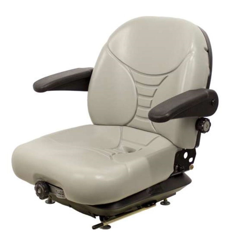 Gray Suspension Seat fits Hustler Fits Exmark Fits Toro Fits Bobcat Dixie Choppe