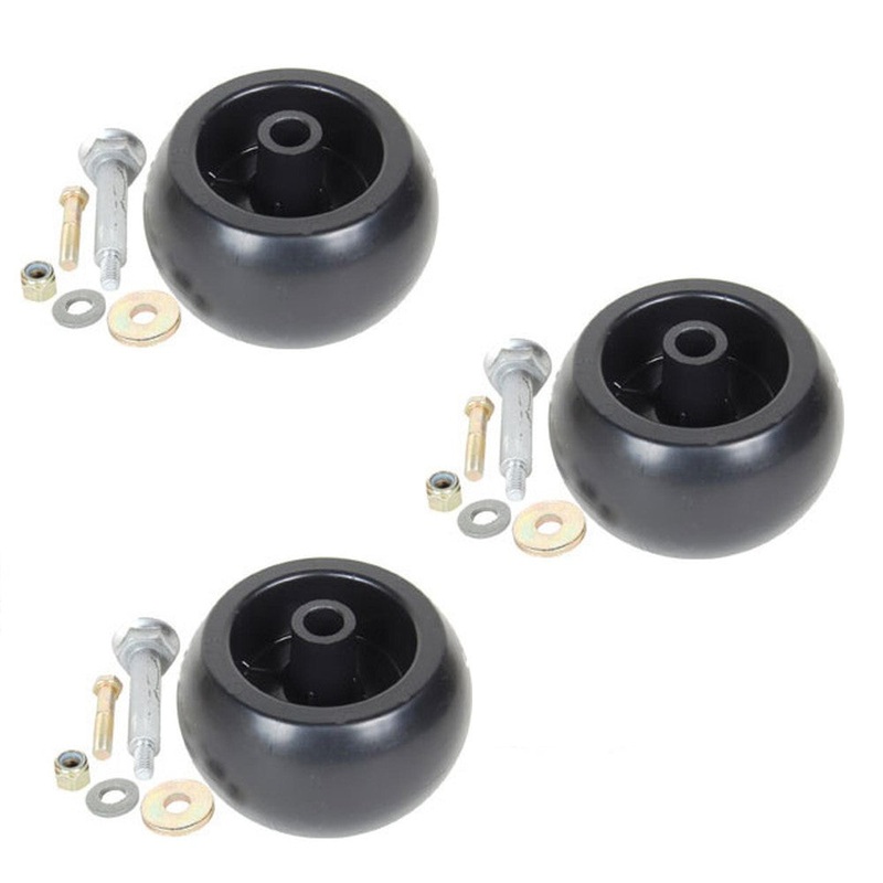 Set Of 3 Anti Scalp Roller Wheel w/ Hardware Fits Exmark 103-8415  116-9981