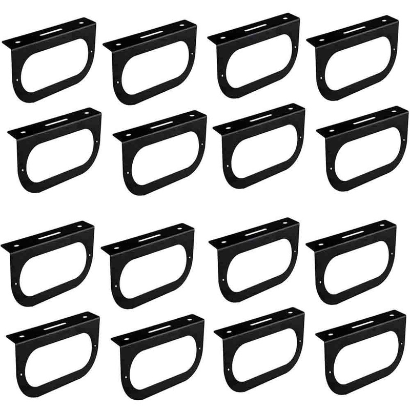 (16) Trailer Truck Steel 6" Oval Tail Light Guard Mounting Brackets