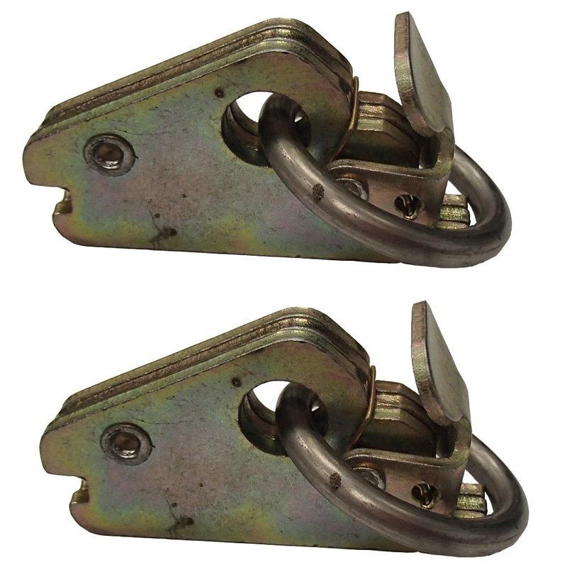 (2) E Track O Ring Fitting for Enclosed Trailer Toy Hauler Truck Cargo Tie Down