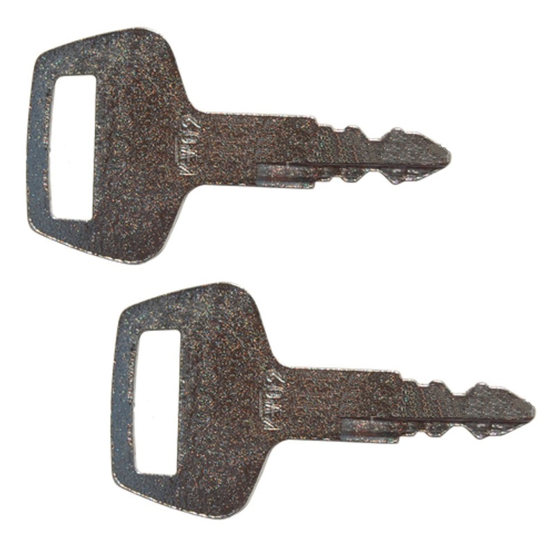 Set of Two (2) Ignition Keys KV02 Fits Kato Excavator Models
