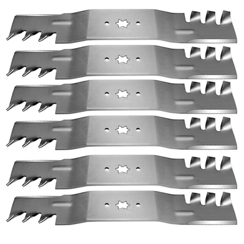 6 Toothed Blades for 54 Deck MTD Fits Toro Fits Cub Cadet Mowers 112-0931 942-06