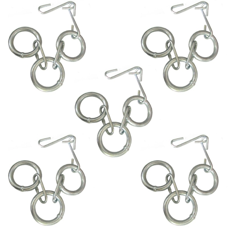 Set of (5)- Grain Drill Covering Chains 511-1000 , Diameter 2.5" , 21" Long