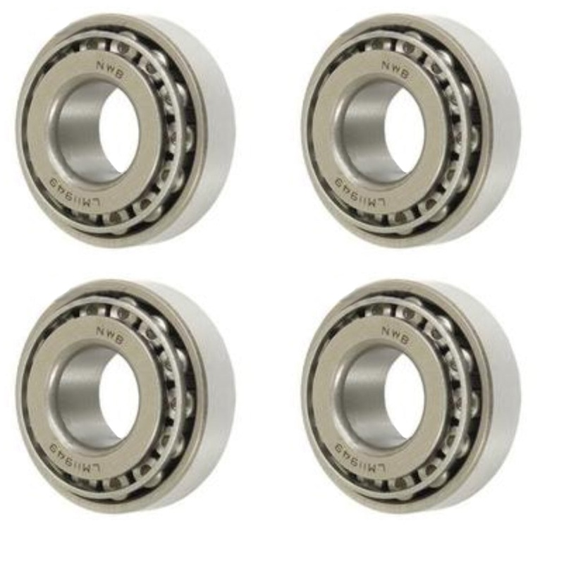 (Sets of 4) Trailer Wheel Hub Bearing Set LM11949 LM11910 0.75'' x 1.781''