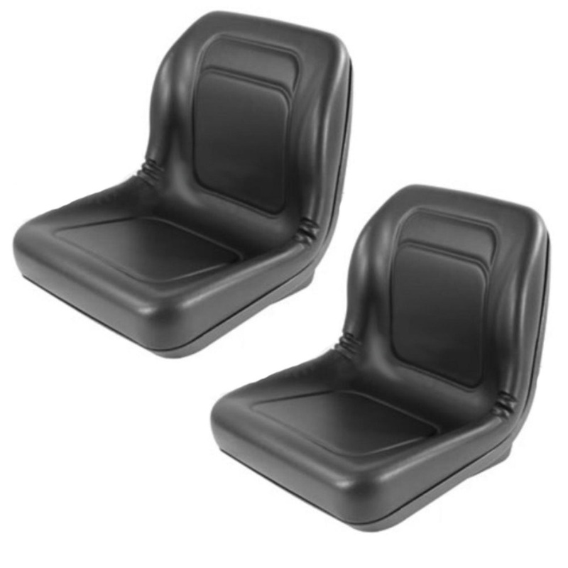 Two Black High Back Seat Fits John Deere Trail Fits Gator Gas Diesel 4X2 4X4 6X4