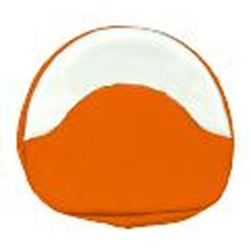 Pan Seat 21" Deluxe Cushion Vinyl White & Orange Fits Allis Chalmers D15 D17 WD4