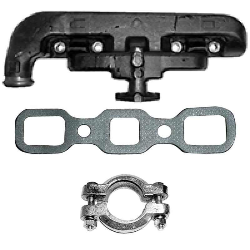 New Manifold w/ Gasket & Clamp Kit Fits Ford 2N 8N 9N Replaces 9N9425