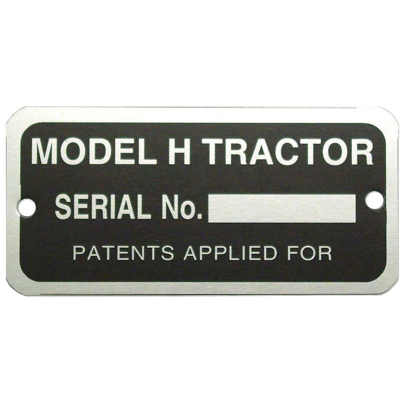 Serial Number Tag with Rivets Fits John Deere