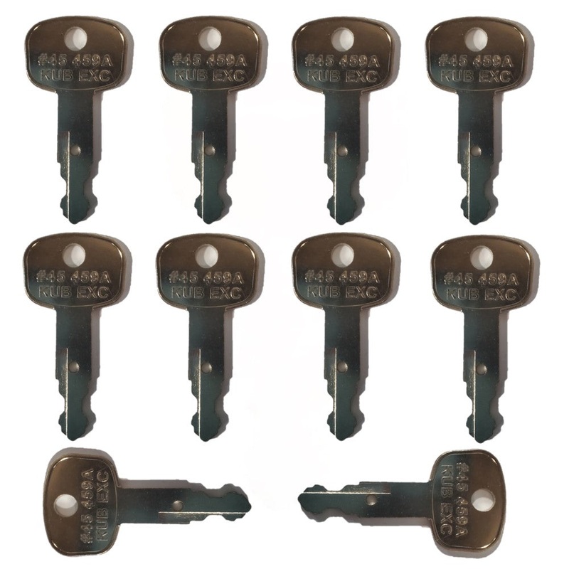 10 pc 459A IGNITION KEY FOR Style M Series Construction Equipment KEYS
