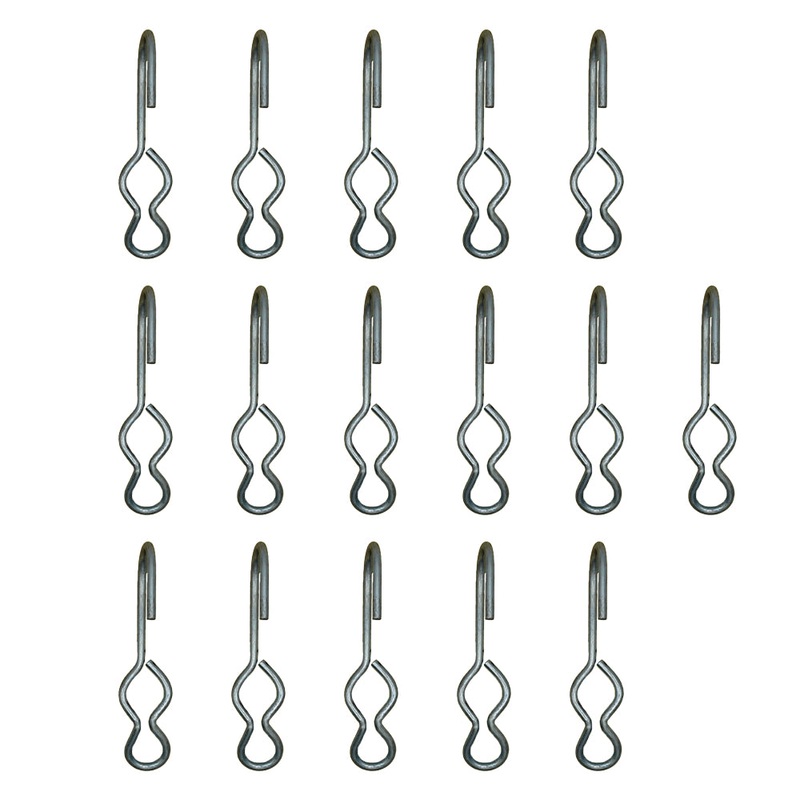 (16) SJ Hooks for Rubber Rope Shock Cord Tarp Hook Strap Tie Down Bungee Cord