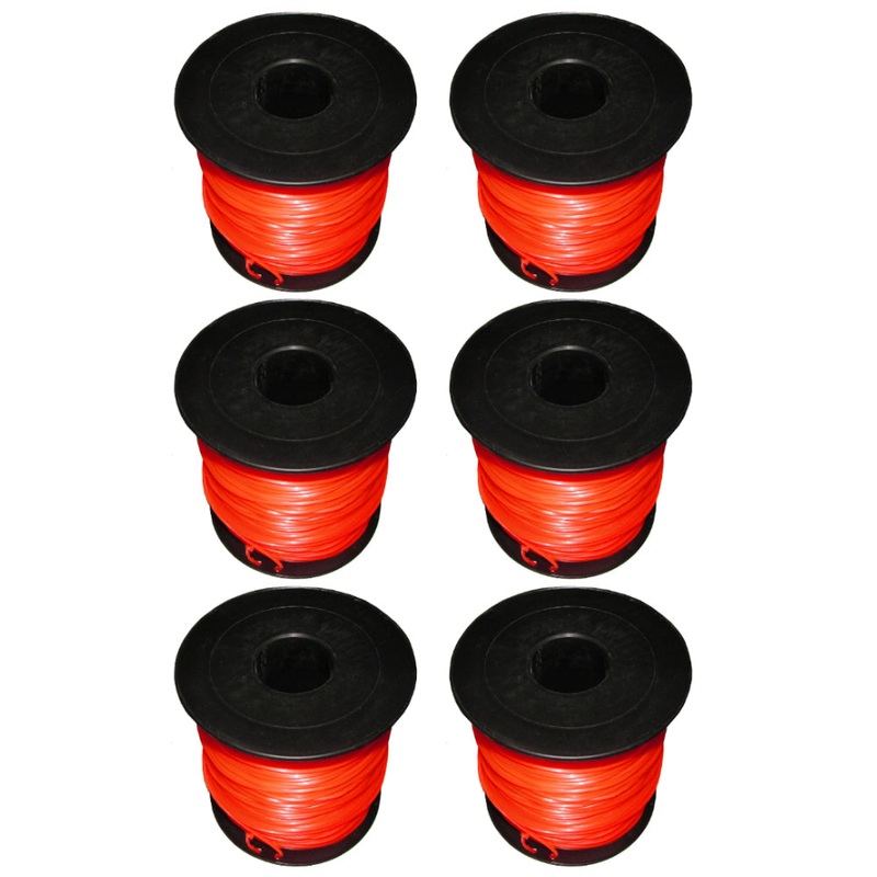 6PK - 5lb .095" Square Red Commercial String Trimmer Line Fits Echo Fits Stihl R
