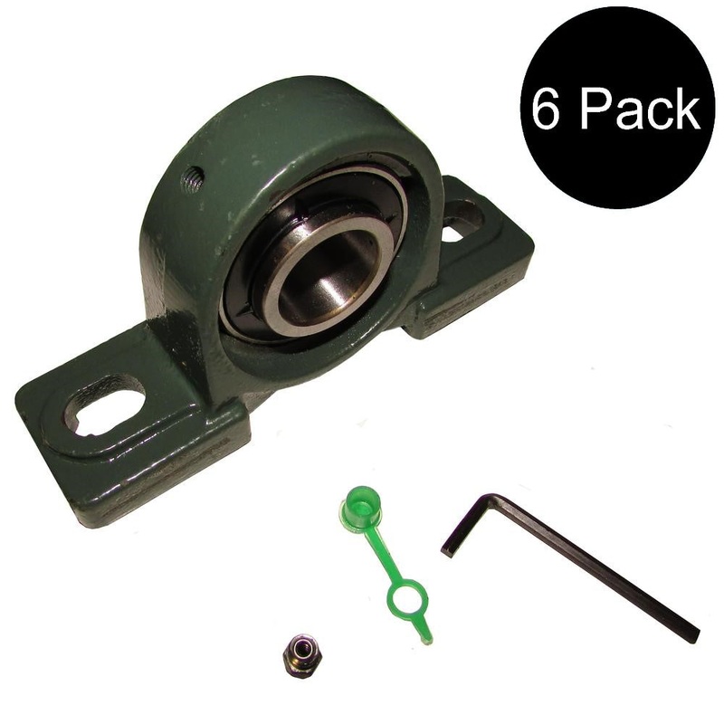 1" inch Pillow Block Bearing UCP205-16 (6pcs) Solid Base - High Quality