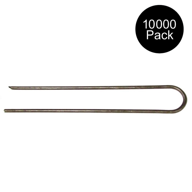 10,000 Round Top 6" Landscape Staple Sod Staple Fabric Anchor Pin w/ Chisel Ends