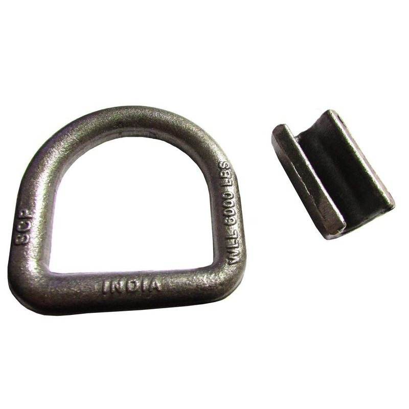 (60) 5/8" Weld-On D-Ring Flatbed Trailer Truck Ratchet Strap Tie-Down Rings
