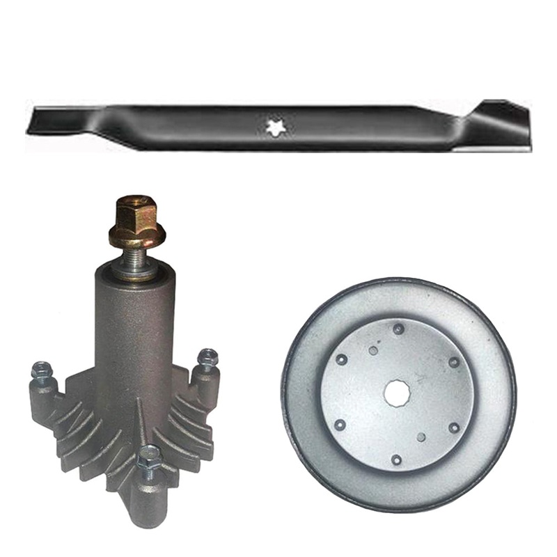 New Aftermarket Replacement Spindle Assembly With Pulley and Blade