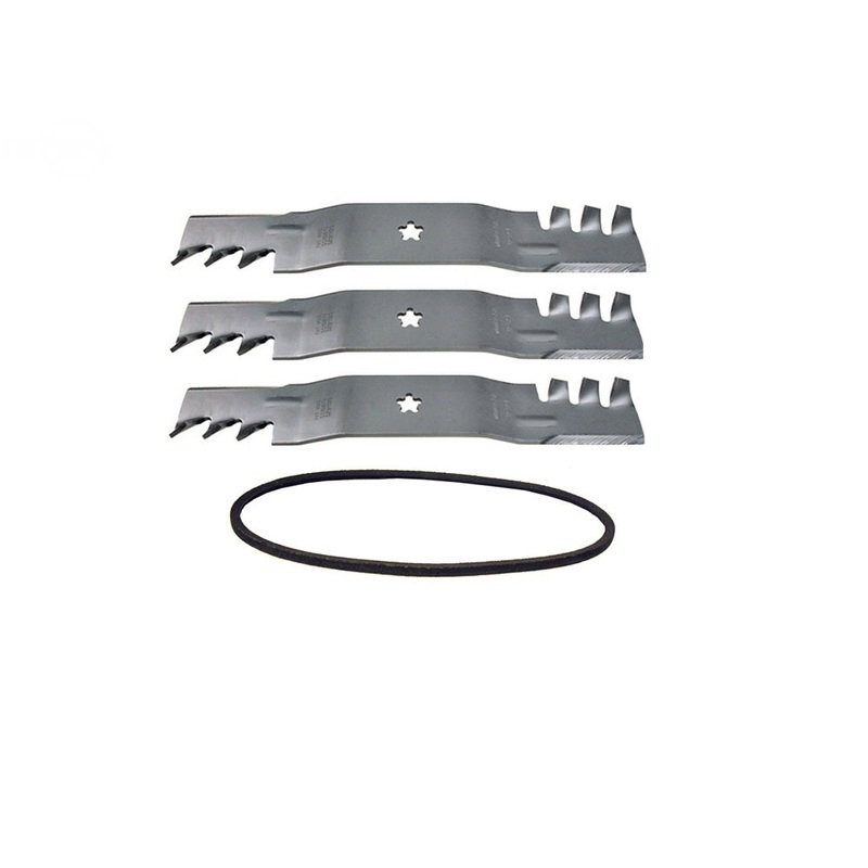 (1) New Deck Belt & Toothed Mulching Blade Kit Fits Husqvarna 54" Decks