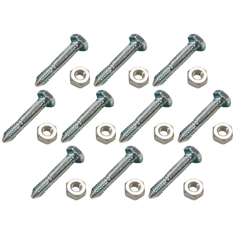 10 Pack Shear Pin Bolts w/ Nuts for Ariens Fits John Deere AM123342 780-039