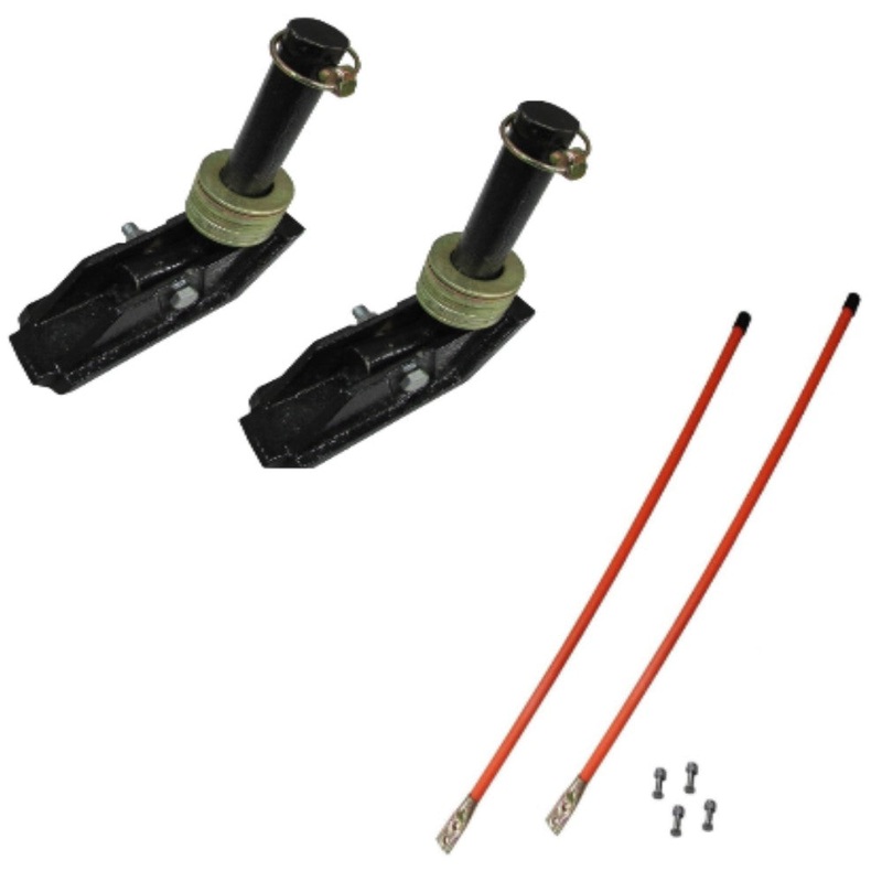 2 Square Snow Plow Shoes w Blade Markers for Western Fits Boss Fisher Curtis Hin