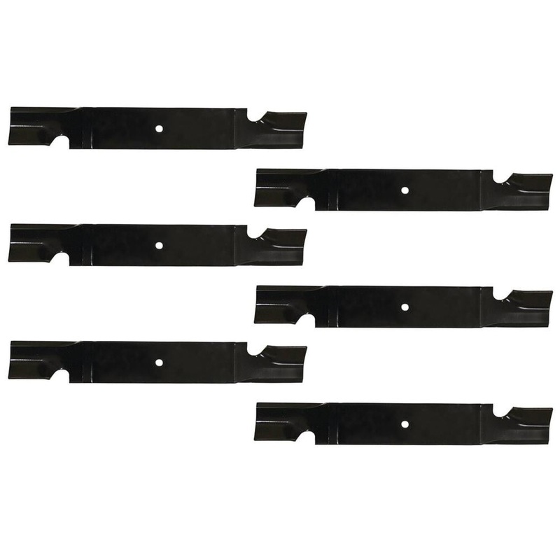 6 Pack 320-702 Heavy Duty Notched High Lift Blade Fits Grasshopper 320246