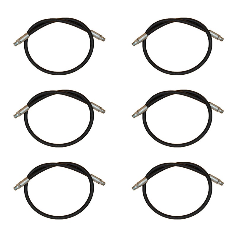 (Pack of 6) High Pressure Hydraulic Hoses Fits Western UniMount Standard