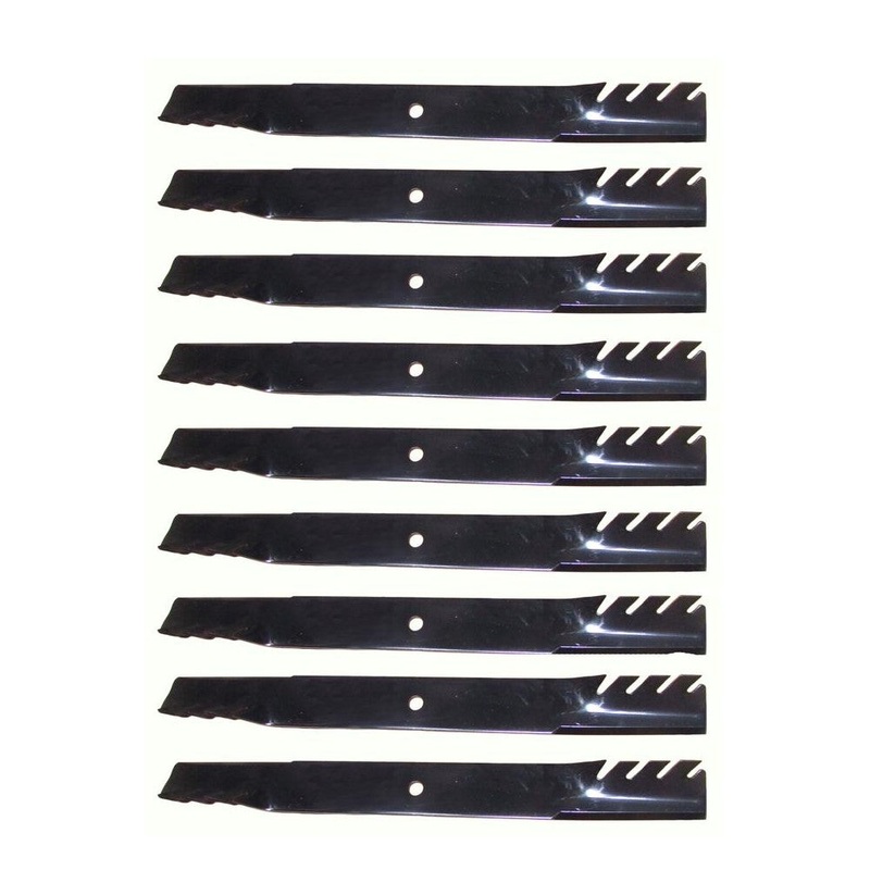 Set of 9 Toothed Mulching Blades for Various 72" Cut Mower Decks