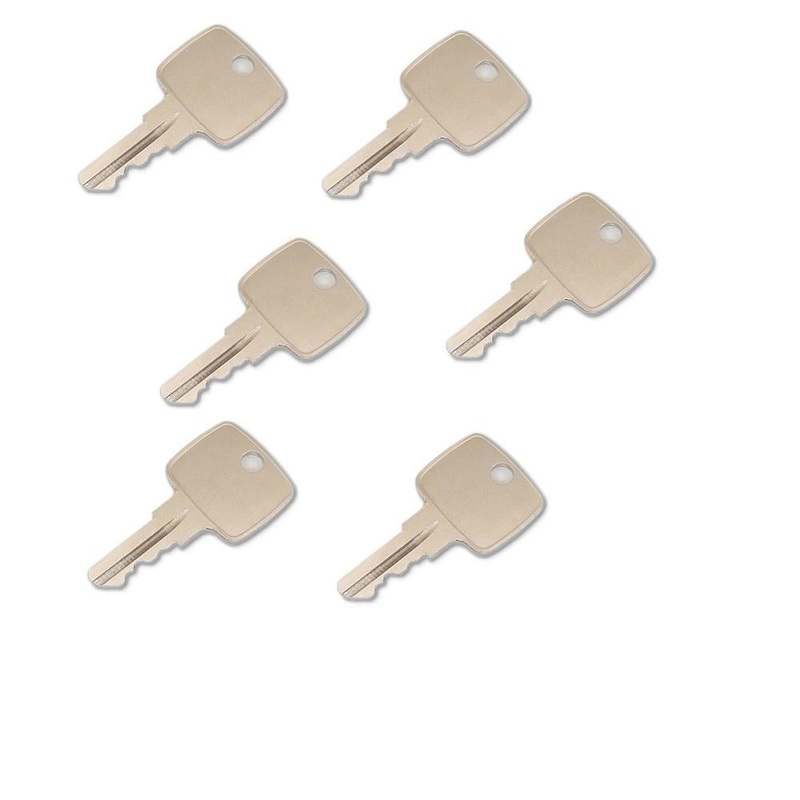 (6) Ignition Start/Starter Keys Fits John Deere - Multiquip - Indak Equipment
