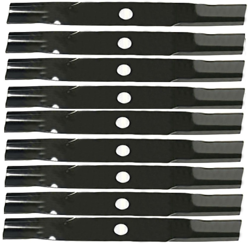 9 Repl XHT HD Blades Fits Kubota K5647-34330 K5647-34340 ZD326S ZD21F-60P 60"