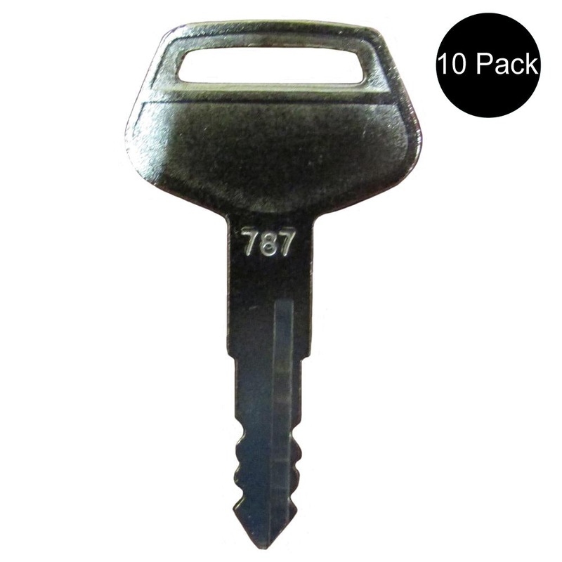 (10) Keys # 787 for Komatsu Dozer Excavator Loader Heavy Equipment