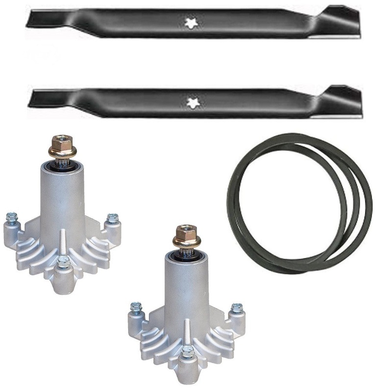 42" Riding Mower Blades Mandrels Belt Set Fits Craftsman 130794 138971 144959