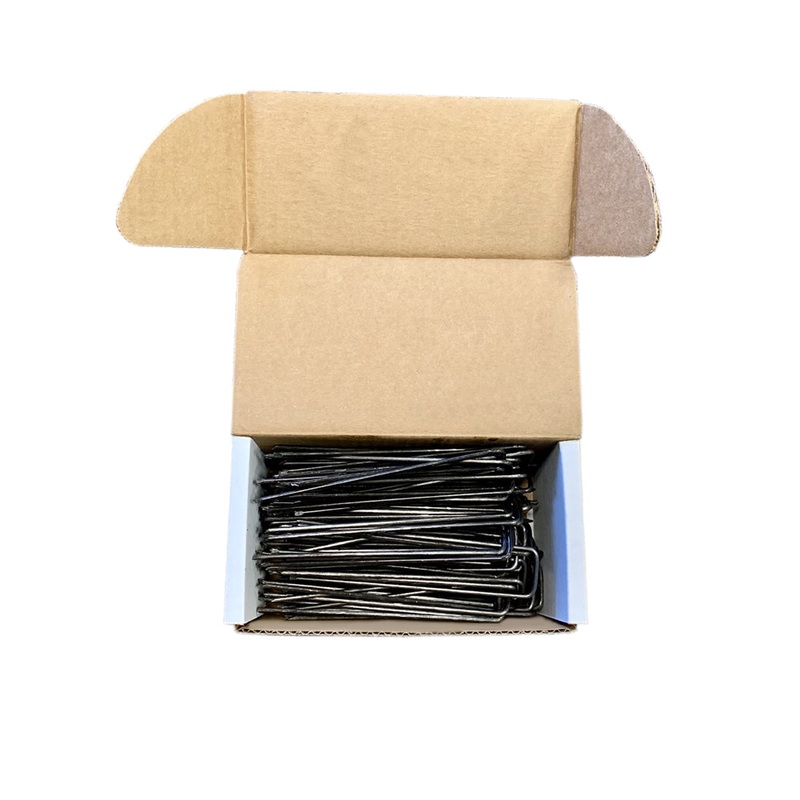 500 Landscape Staples 6" SOD Staple Landscape Fabric Pins 11 Gauge Square Top