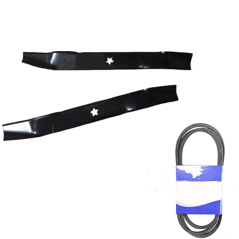 Mower Deck Belt and Blade Set Fits Husqvarna LTH130 YTH150 42" Deck