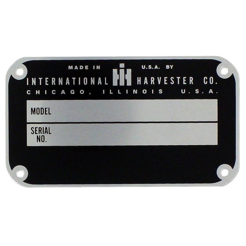 Serial Number Tag Fits FARMALL Fits International Harvester 400 404 424 450 460