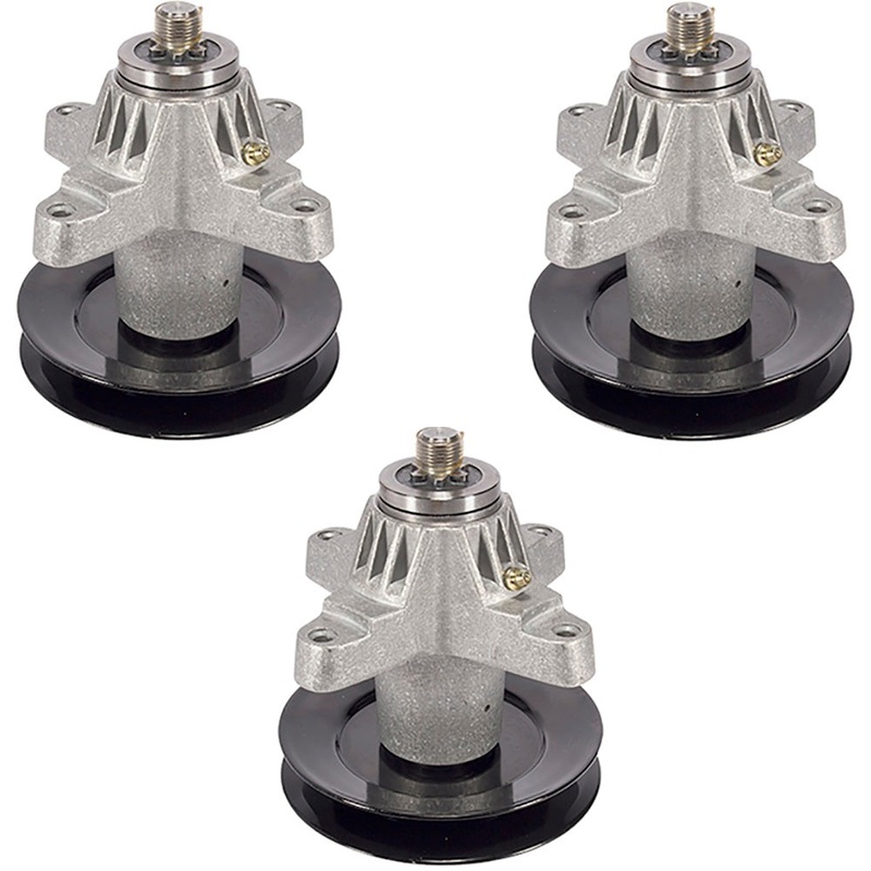 Set of 3 Spindle Assemblies w/ Pulley for MTD i1050 LT SLT and RZT