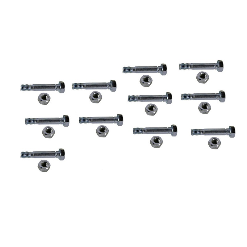 10 Pack Snow Blower Shear Pin & Nut Fits MTD 710-0891 5/16" - 18 x 1-3/4" (8628)