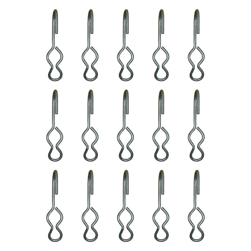 15 SJ Hooks For Rubber Rope Shock Cord Bungee Cord Tarp Strap Tie Down Hook