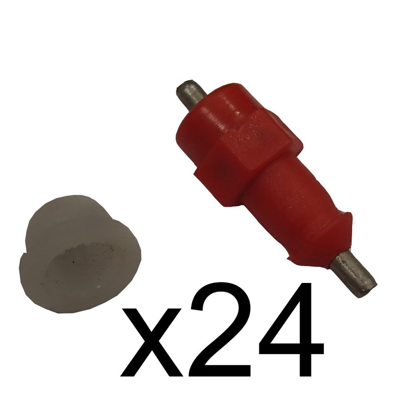 24 Chicken Waterer Push In Poultry Nipples Drinker Bird Drink Water Fowl Chook