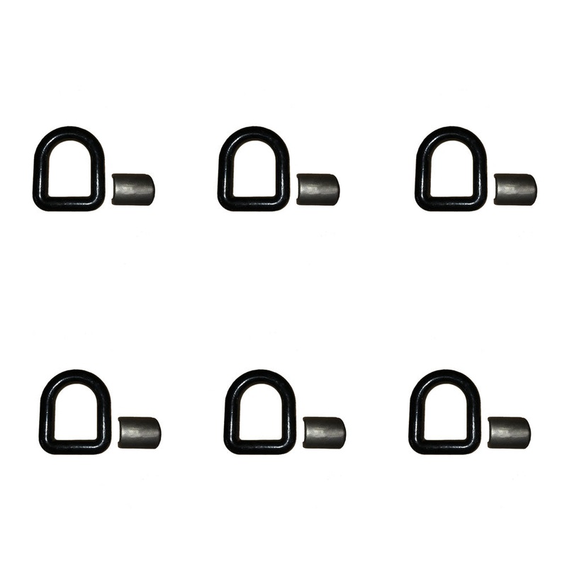(6) 1" D Ring w/ Weld On Clip for Trailers RVs Campers Trucks Tow-Trucks