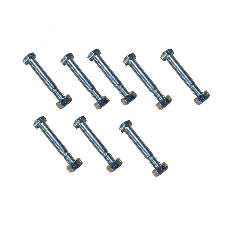 (8) Pack Shear Pins w/ Lock Nuts Fits John Deere AM123342 for Ariens 53200500