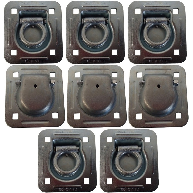 8 Recessed Ring Tie Down ATV Quad Flatbed Cargo Truck Enclosed Trailer D-Rings