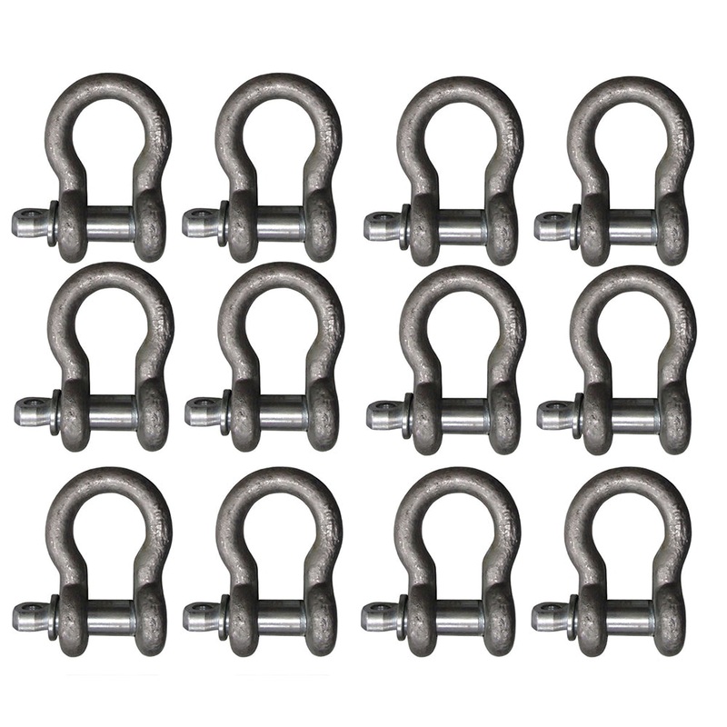 Dozen (12) 3/4" Shackles For Hauling Attaching Tie Down Anchor Restraint Loops