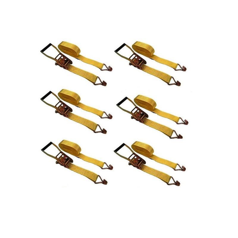 Six (6x) 2" X 27FT Wire Hook Ratchet Tractors RVs Campers Trucks Tow-Trucks